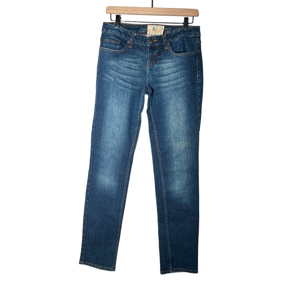 American Rag Cie medium wash low rise skinny jeans junior size 7 B179